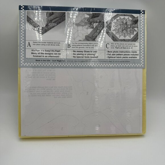 Quilt no sew wall hanging kit #137 Three tulip foam pre cut 11.5x11.5 - Picture 2 of 7